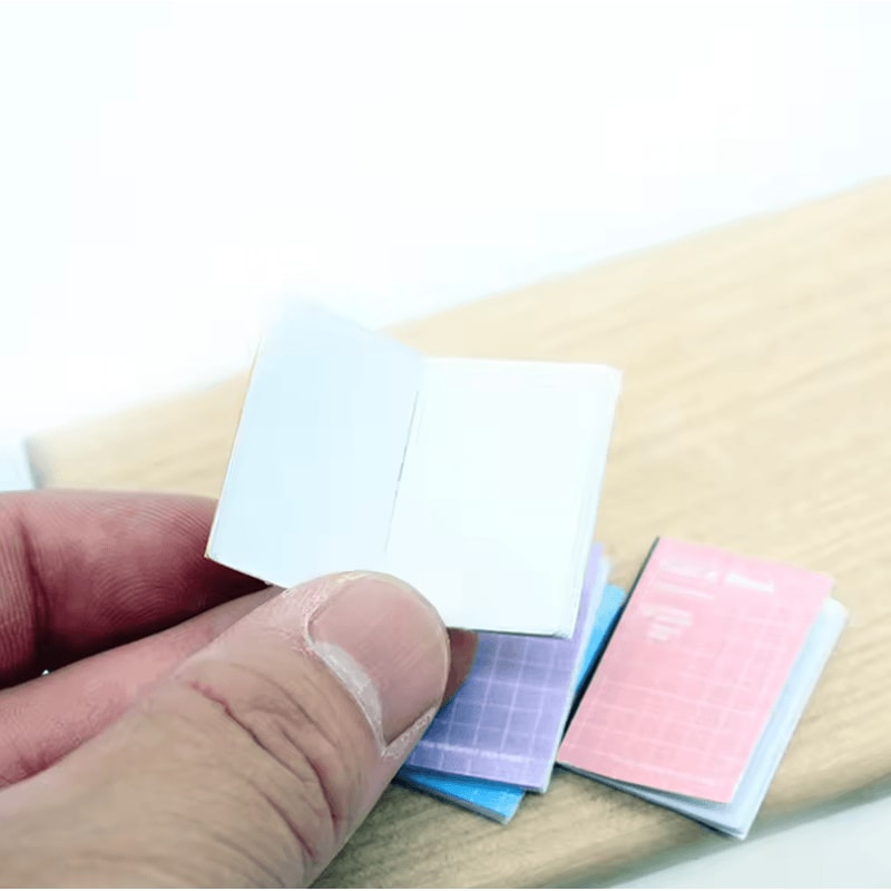 Mini Dollhouse Notebook Set 1 12 Scale School Books Study Room Decor 2