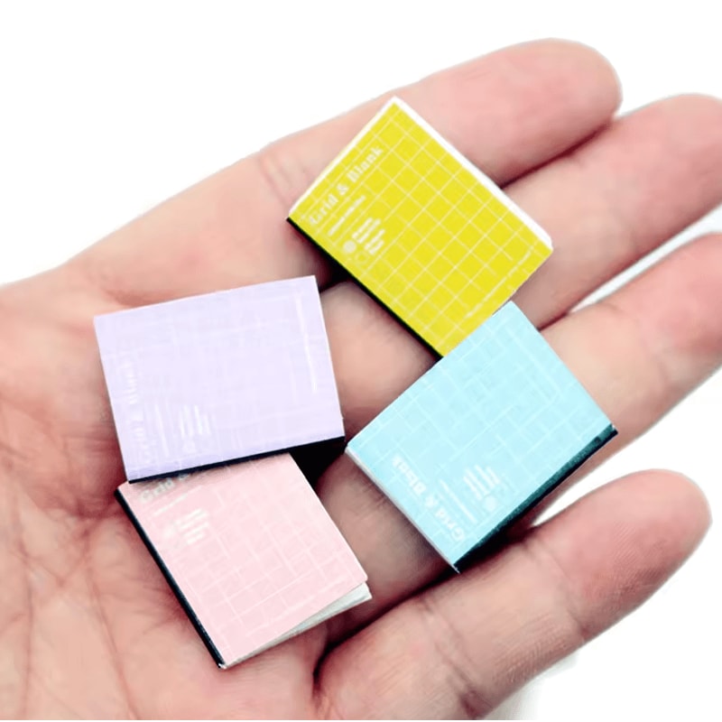 Mini Dollhouse Notebook Set 1 12 Scale School Books Study Room Decor 3