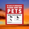 Pet Alert Window Sticker Emergency Rescue Static Cling Decal 4 Pack 3