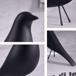 nordic minimalist bird sculpture – elegant resin figurine for modern home decor