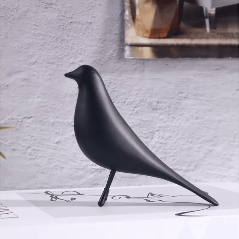 Nordic Minimalist Bird Sculpture Elegant Resin Figurine For Modern Home Decor 1