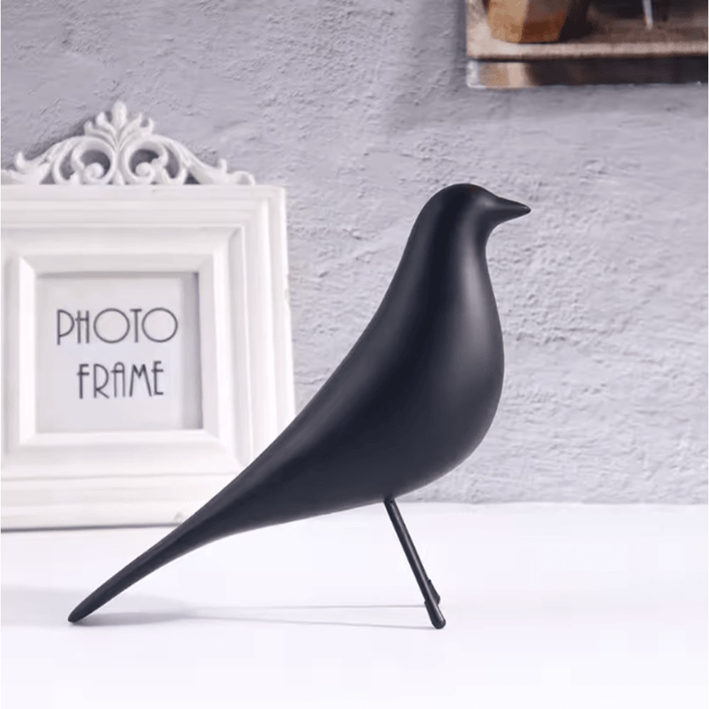 Nordic Minimalist Bird Sculpture Elegant Resin Figurine For Modern Home Decor 3
