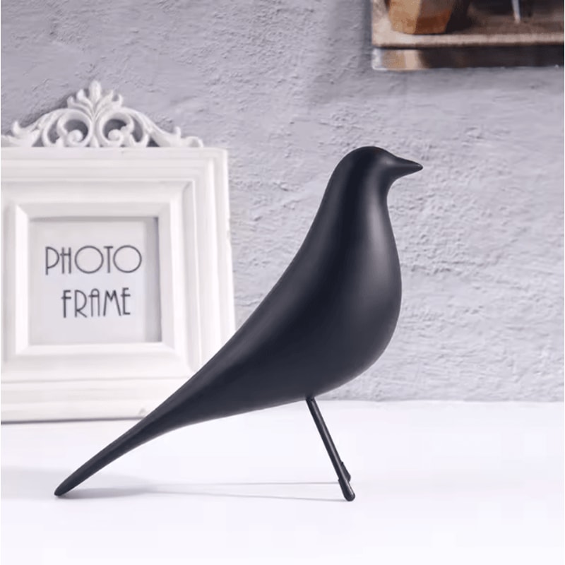 Nordic Minimalist Bird Sculpture Elegant Resin Figurine For Modern Home Decor 3
