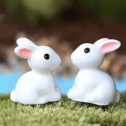 mini animal figurines set – cute resin fairy garden & dollhouse decor accessories