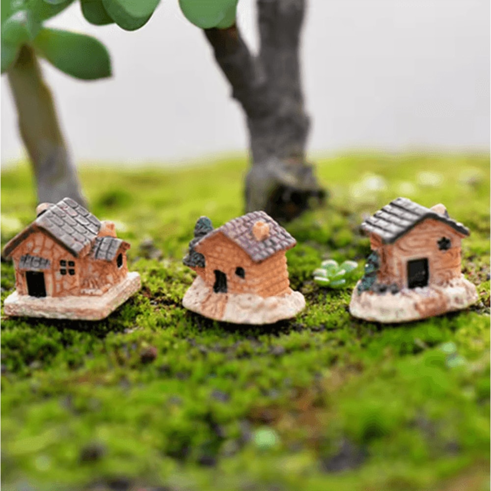 Mini Animal Figurines Set Cute Resin Fairy Garden Dollhouse Decor Accessories 3