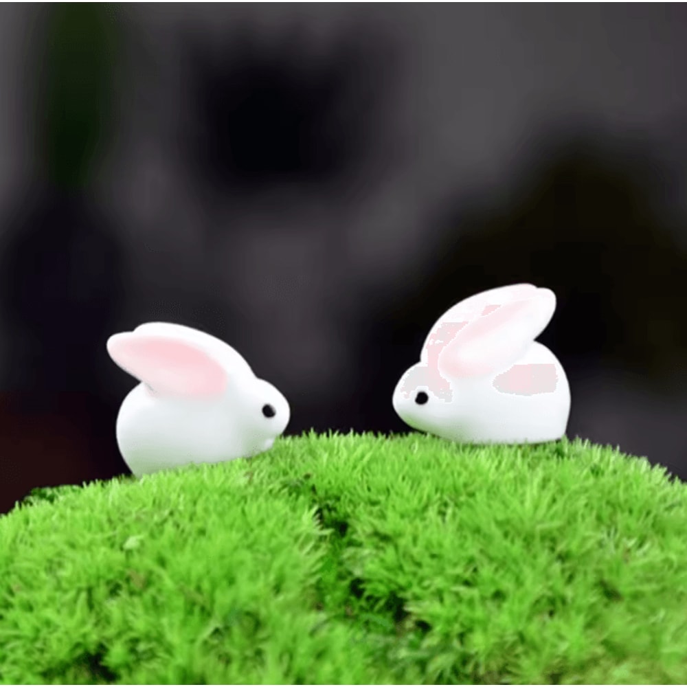 Mini Animal Figurines Set Cute Resin Fairy Garden Dollhouse Decor Accessories 9