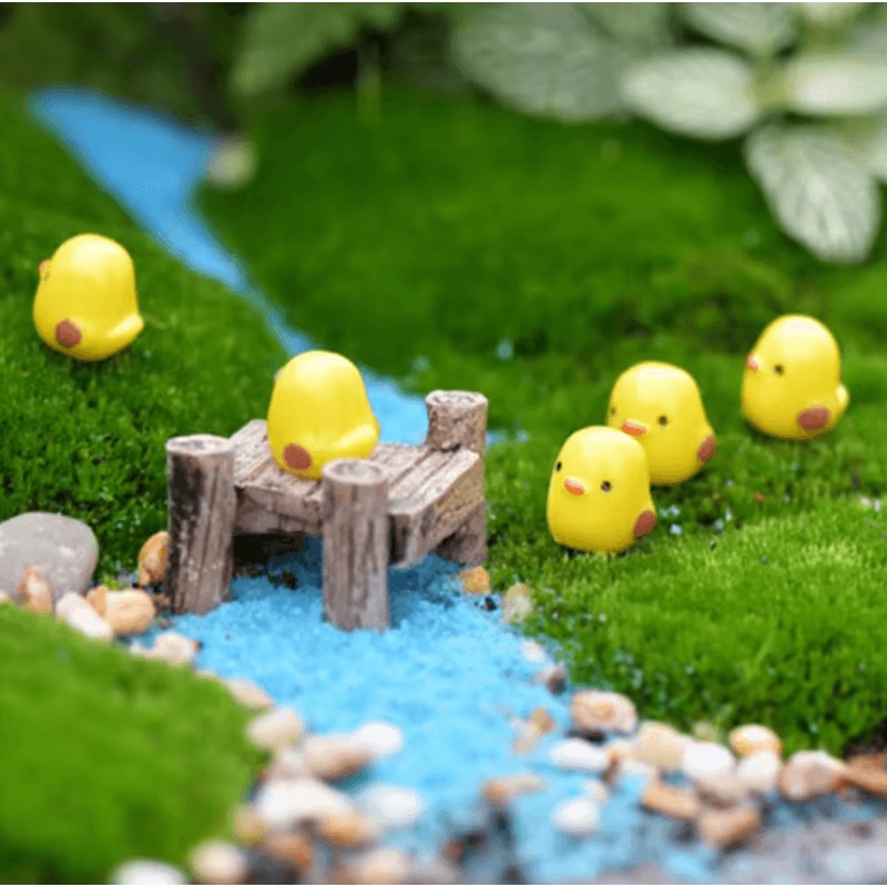 Mini Animal Figurines Set Cute Resin Fairy Garden Dollhouse Decor Accessories 11