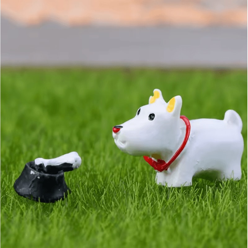 Mini Animal Figurines Set Cute Resin Fairy Garden Dollhouse Decor Accessories 12