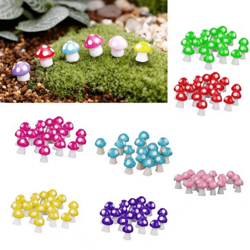 Mini Animal Figurines Set Cute Resin Fairy Garden Dollhouse Decor Accessories 15