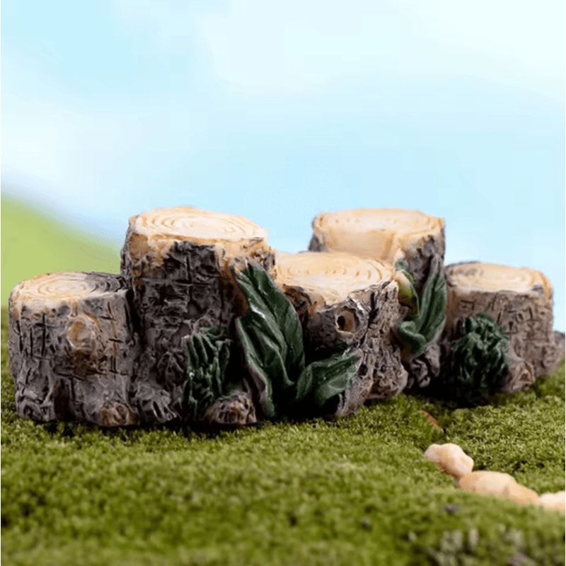 Mini Animal Figurines Set Cute Resin Fairy Garden Dollhouse Decor Accessories 6