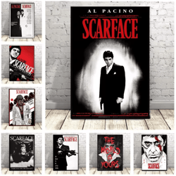 scarface movie poster canvas – al pacino tony montana wall art for home decor