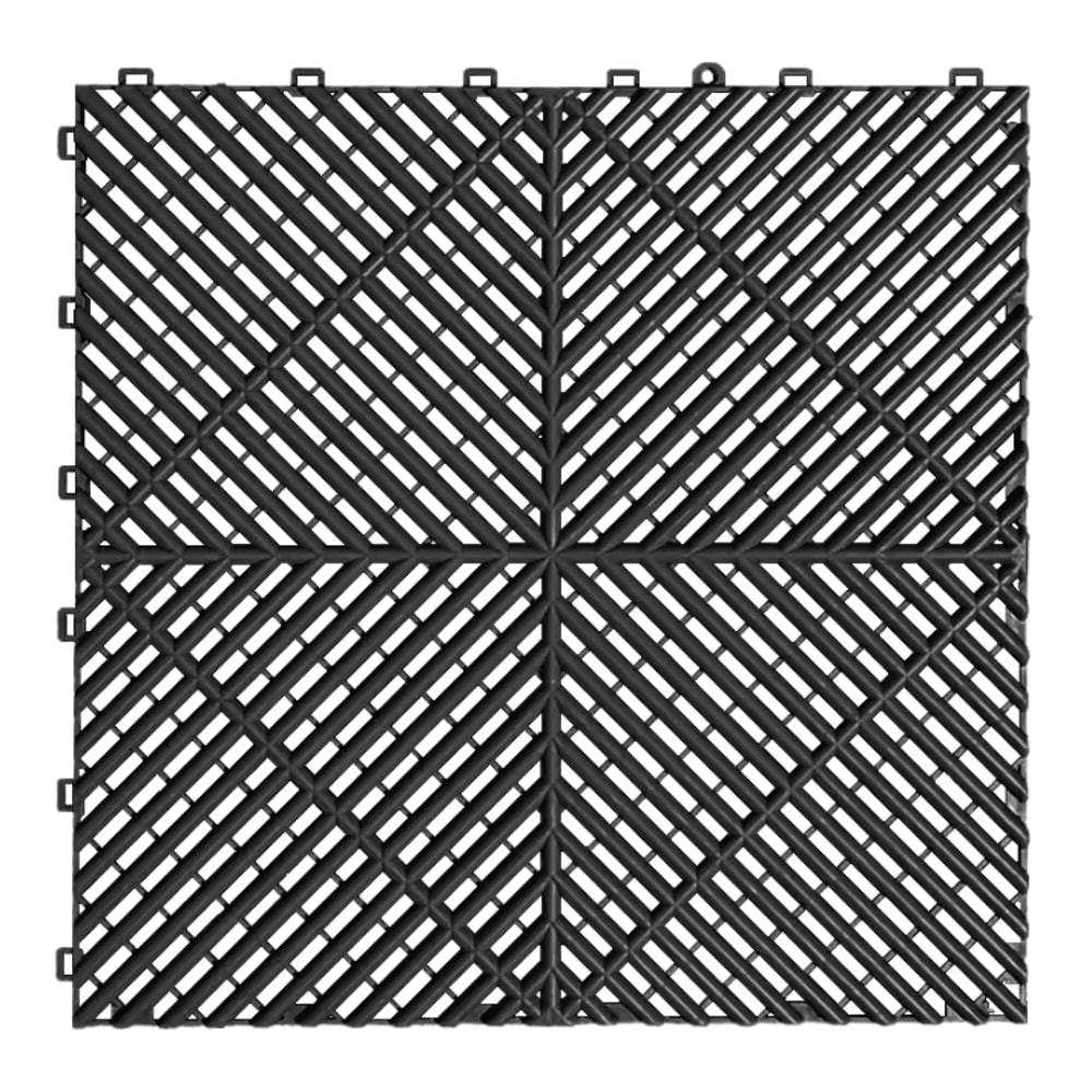 Interlocking Garage Floor Tiles Vented NonSlip Modular Flooring For Indoor Outdoor Use 7