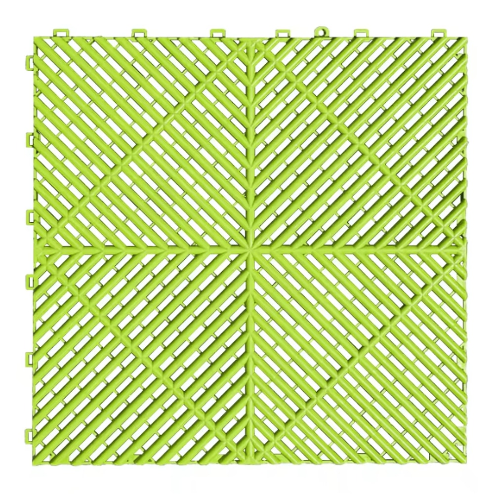 Interlocking Garage Floor Tiles Vented NonSlip Modular Flooring For Indoor Outdoor Use 8