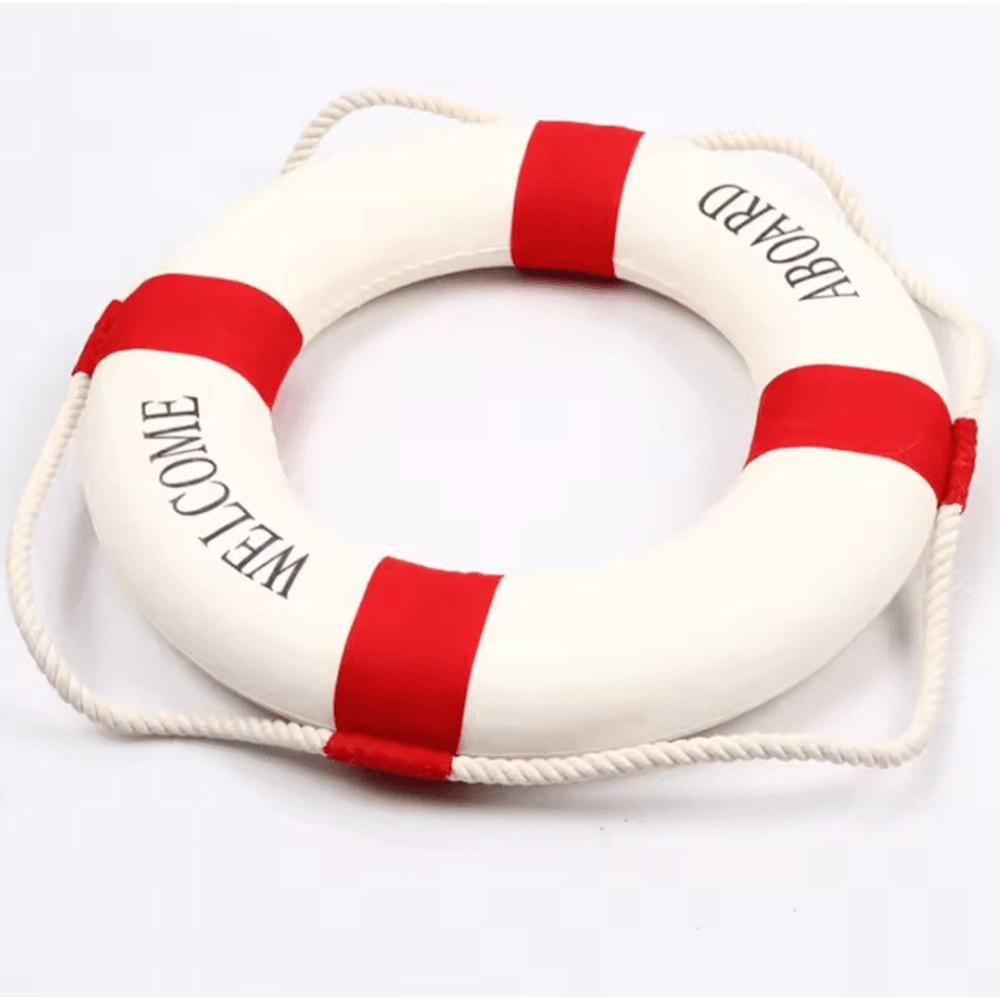 Nautical Lifebuoy Wall Decor Mediterranean Coastal Hanging Ornament For Home 5