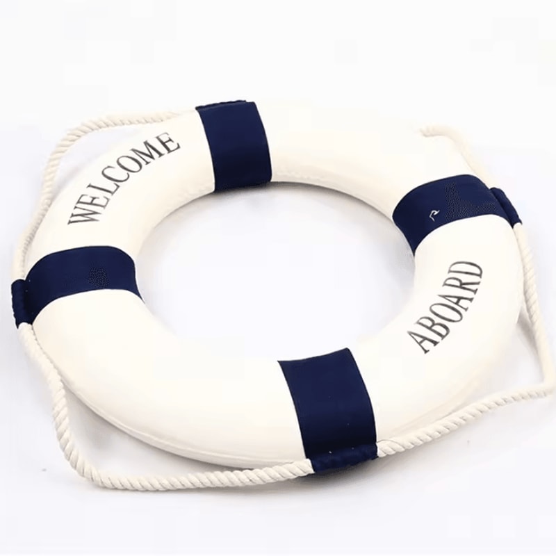Nautical Lifebuoy Wall Decor Mediterranean Coastal Hanging Ornament For Home 6