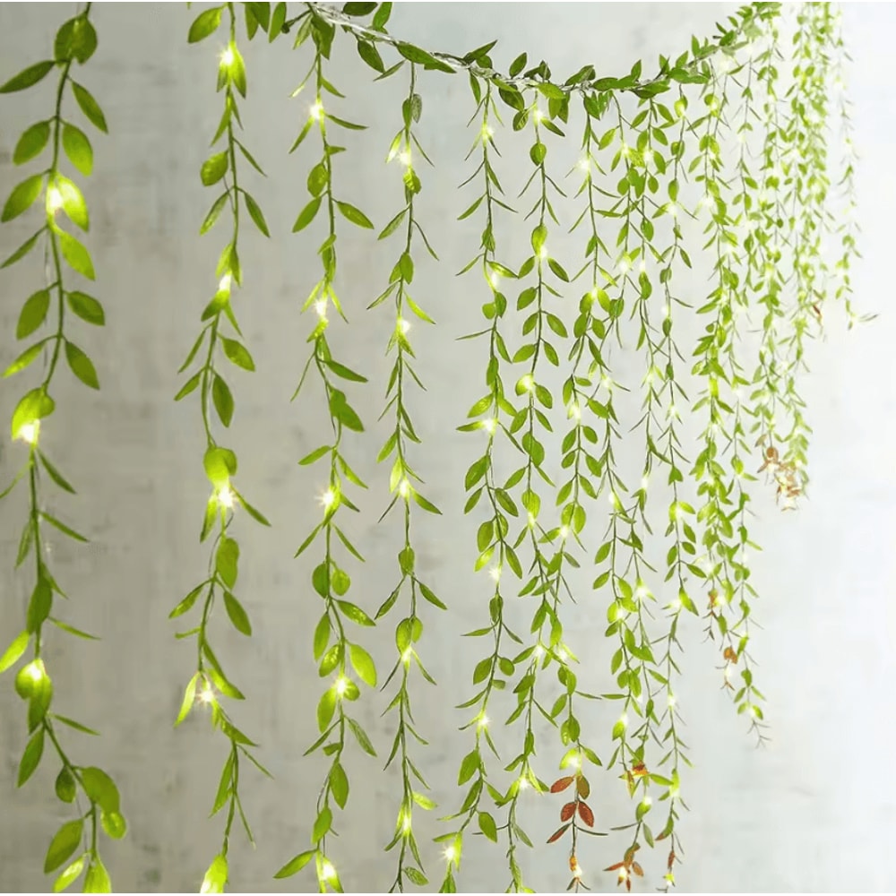 Artificial Ivy Vine Lights Garland LED Hanging Greenery Decor For Home Events 0