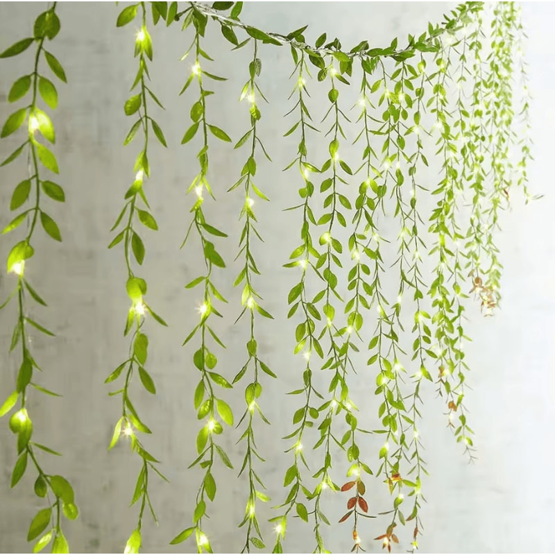 Artificial Ivy Vine Lights Garland LED Hanging Greenery Decor For Home Events 0