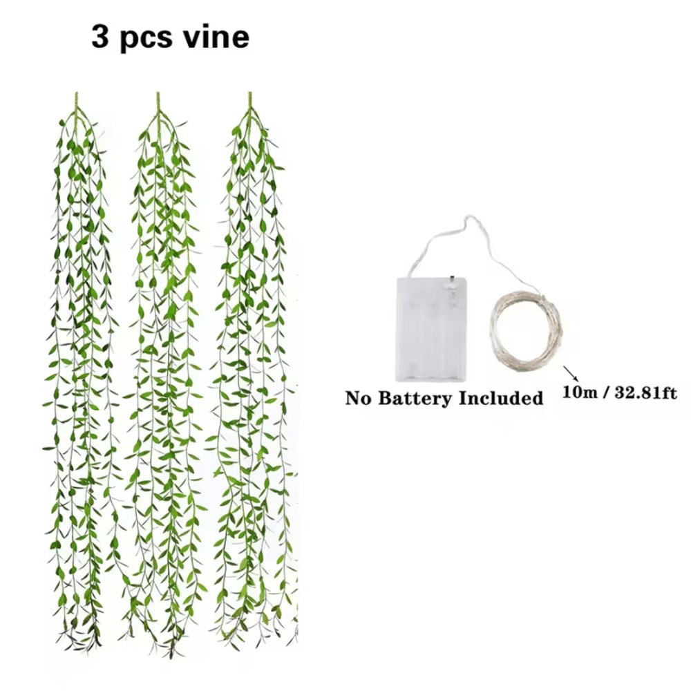 Artificial Ivy Vine Lights Garland LED Hanging Greenery Decor For Home Events 2