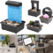 Mini Tabletop Water Fountain With LED USB Powered Zen Desktop Waterfall Decor 0