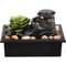 Mini Tabletop Water Fountain With LED USB Powered Zen Desktop Waterfall Decor 6