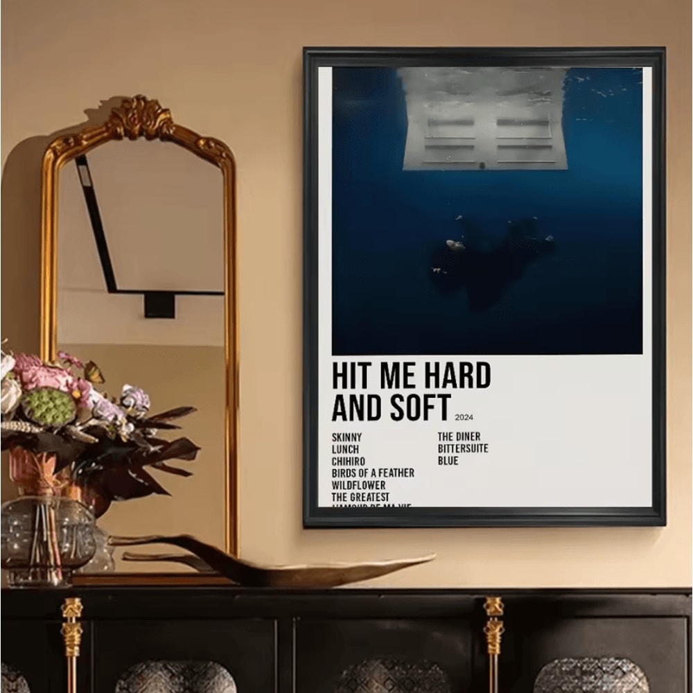 Billie Eilish Hit Me Hard And Soft Poster Vintage Kraft Paper Aesthetic Wall Decor 6