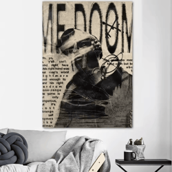mf doom album cover canvas poster – hip hop wall art for room & studio decor