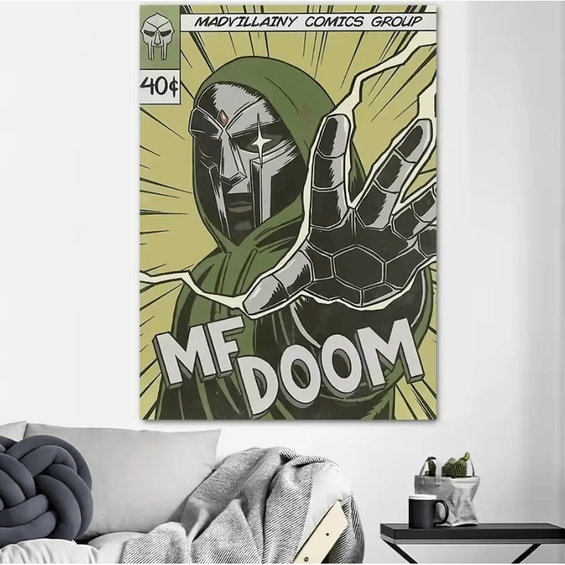 MF DOOM Album Cover Canvas Poster Hip Hop Wall Art For Room Studio Decor 2