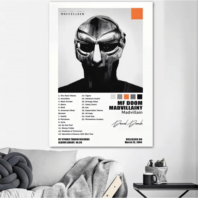 MF DOOM Album Cover Canvas Poster Hip Hop Wall Art For Room Studio Decor 3