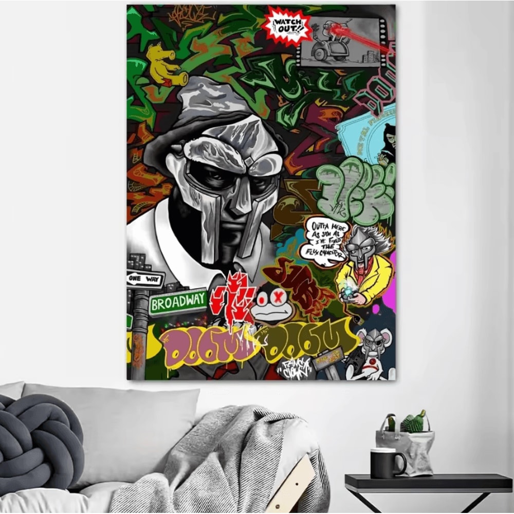 MF DOOM Album Cover Canvas Poster Hip Hop Wall Art For Room Studio Decor 7
