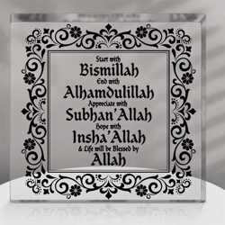 eid mubarak acrylic sign – ramadan desktop decor islamic inspirational ornament