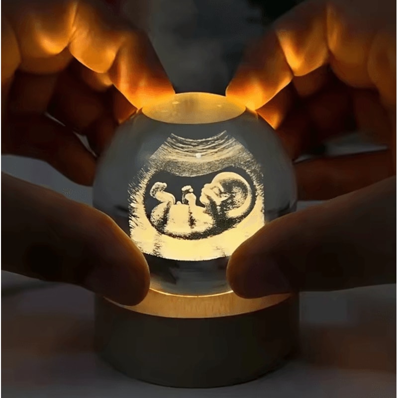 Personalized 3D Crystal Photo Ball Ultrasound Baby Keepsake Gift 0