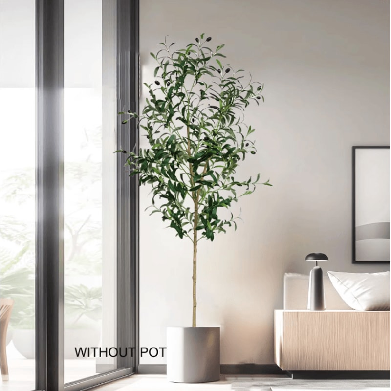 120180CM Artificial Olive Tree Branch Modern Minimalist Faux Plant Decor 0