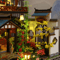DIY Orchid Pavilion Book Nook Kit Chinese Style 3D Miniature Shelf Decor 3