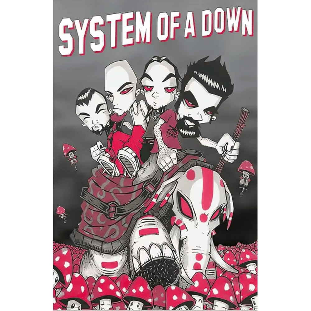 System Of A Down Canvas Poster Heavy Metal Album Wall Art For Room Decor 2
