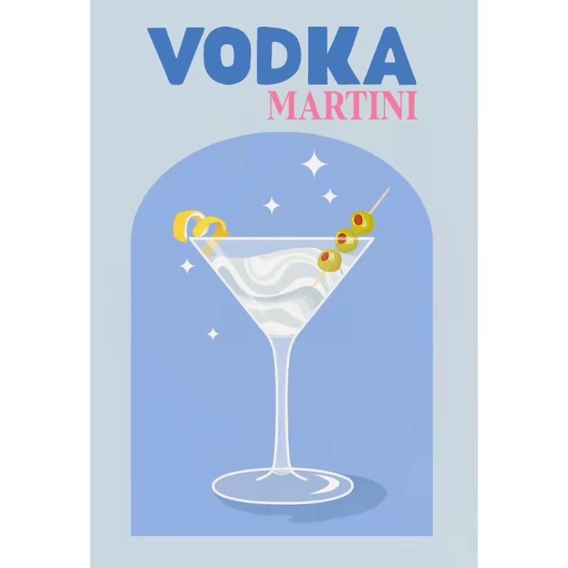 Colorful Cocktail Canvas Poster Set Trendy Drinks Wall Art For Home Bar Decor 3