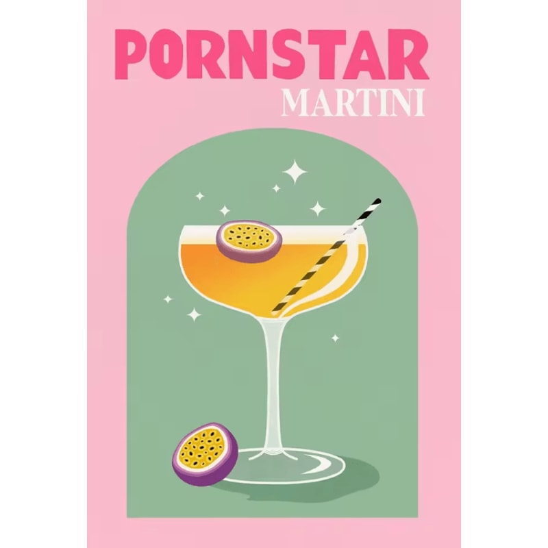 Colorful Cocktail Canvas Poster Set Trendy Drinks Wall Art For Home Bar Decor 6