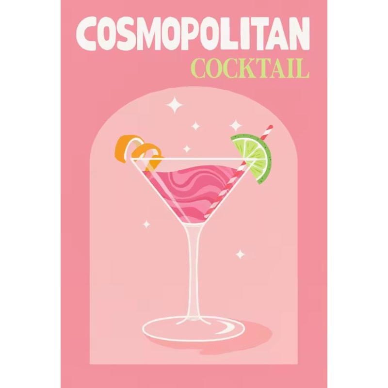 Colorful Cocktail Canvas Poster Set Trendy Drinks Wall Art For Home Bar Decor 7