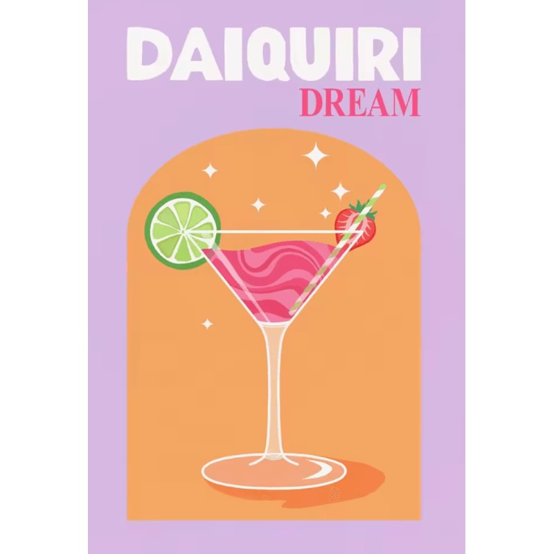 Colorful Cocktail Canvas Poster Set Trendy Drinks Wall Art For Home Bar Decor 12