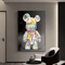 Cute Graffiti Bear Canvas Wall Art Kawaii Cartoon Pop Art Poster Decor 0