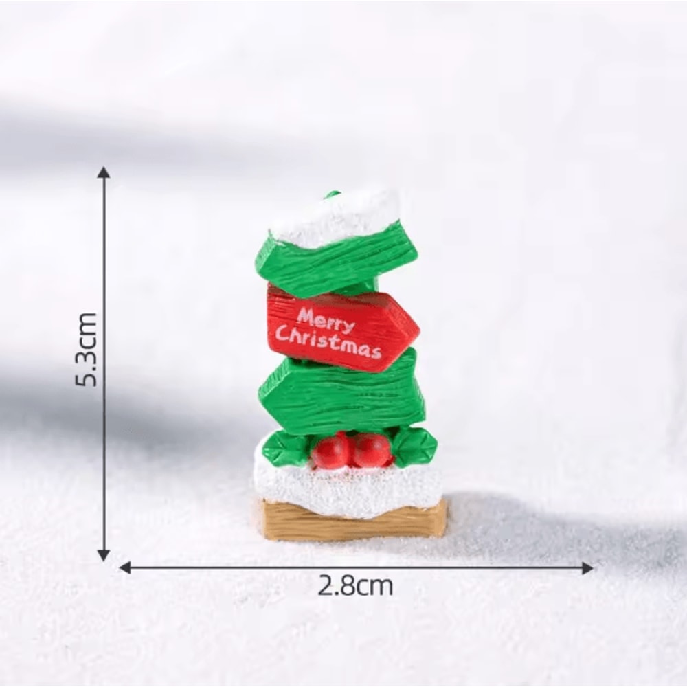 Mini Resin Road Sign Decor DIY Fairy Garden Dollhouse Micro Landscape Ornament 6