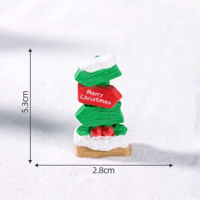 Mini Resin Road Sign Decor DIY Fairy Garden Dollhouse Micro Landscape Ornament 6