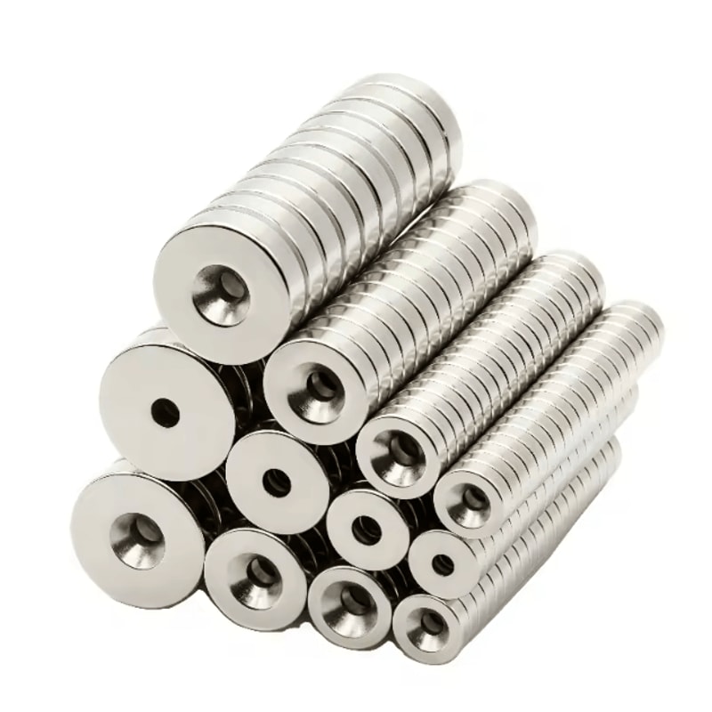 N52 Countersunk Neodymium Magnet Set 30mm Heavy Duty Disc With Screw Hole 2