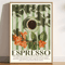 Retro Coffee Canvas Poster Minimalist Beige Kitchen Cafe Wall Art 0