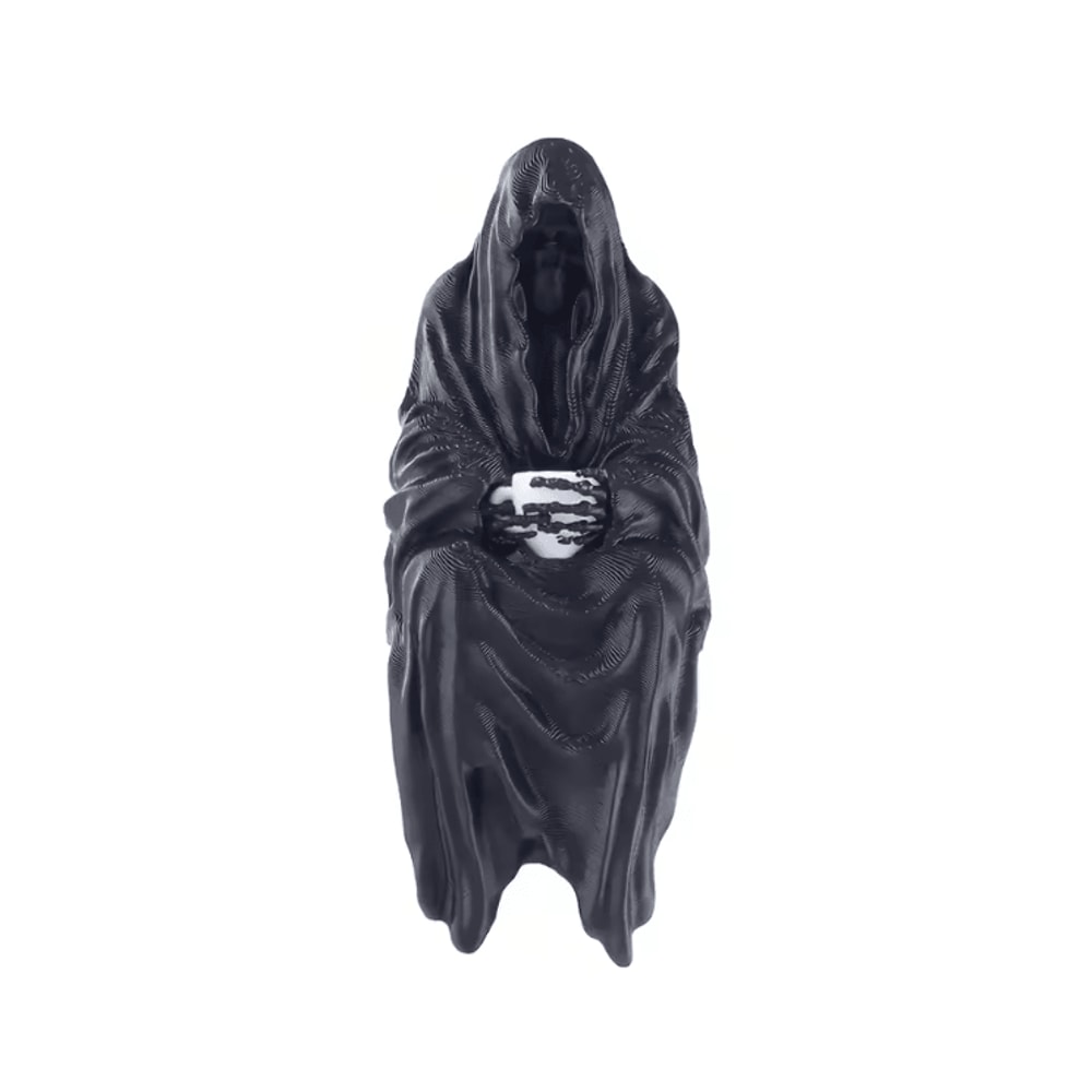 Gothic Hooded Cloaked Statue 3D Printed Dark Fantasy Desk Shelf Decor 3