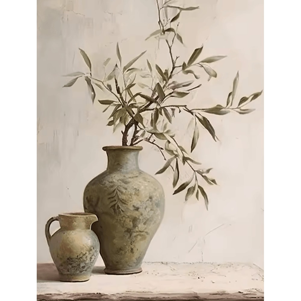 Retro Olive Tree Lemon Canvas Poster Vintage Botanical Kitchen Home Wall Art 2