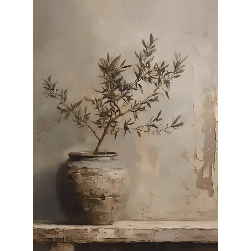 Retro Olive Tree Lemon Canvas Poster Vintage Botanical Kitchen Home Wall Art 5