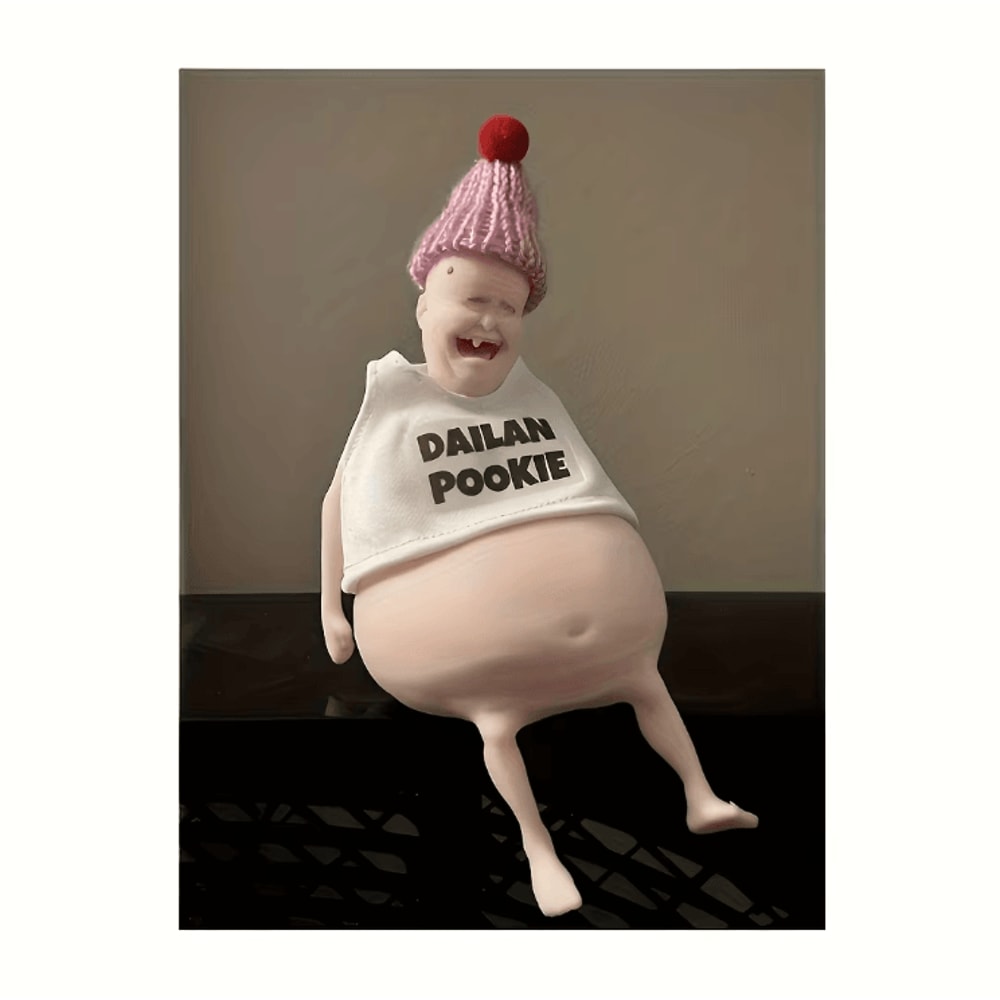 Funny Belly Doll Silicone Toy Quirky Novelty Party Decor With Fluffy Ears 3