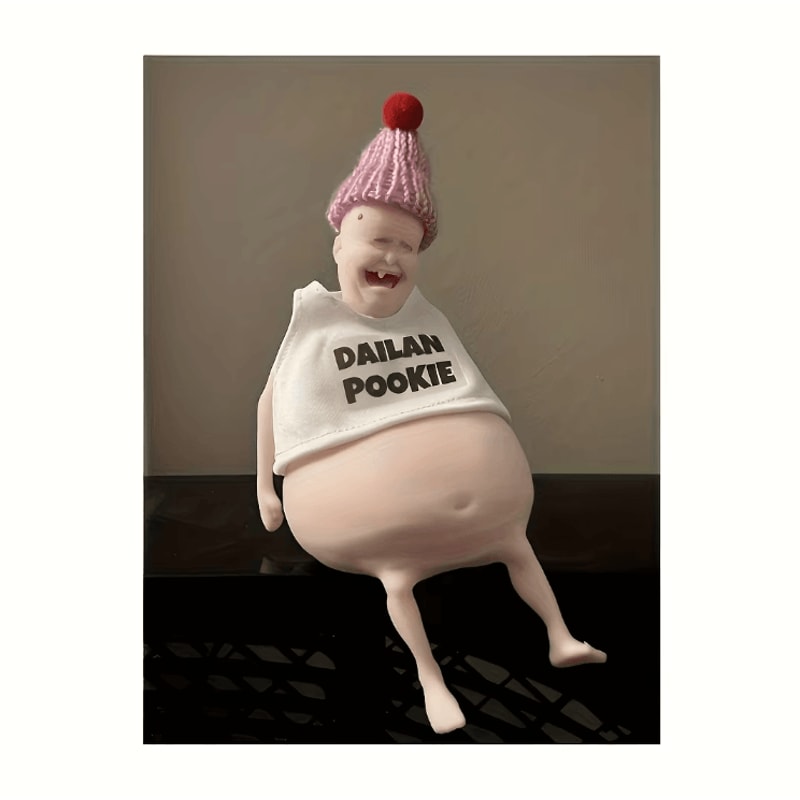 Funny Belly Doll Silicone Toy Quirky Novelty Party Decor With Fluffy Ears 3