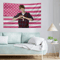 Justin Bieber American Flag Wall Banner Checkered Sweater Style Music Wall Decor 1