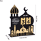 Black Gold Ramadan Countdown Calendar Acrylic Eid Mubarak Decor With Replaceable Numbers 1